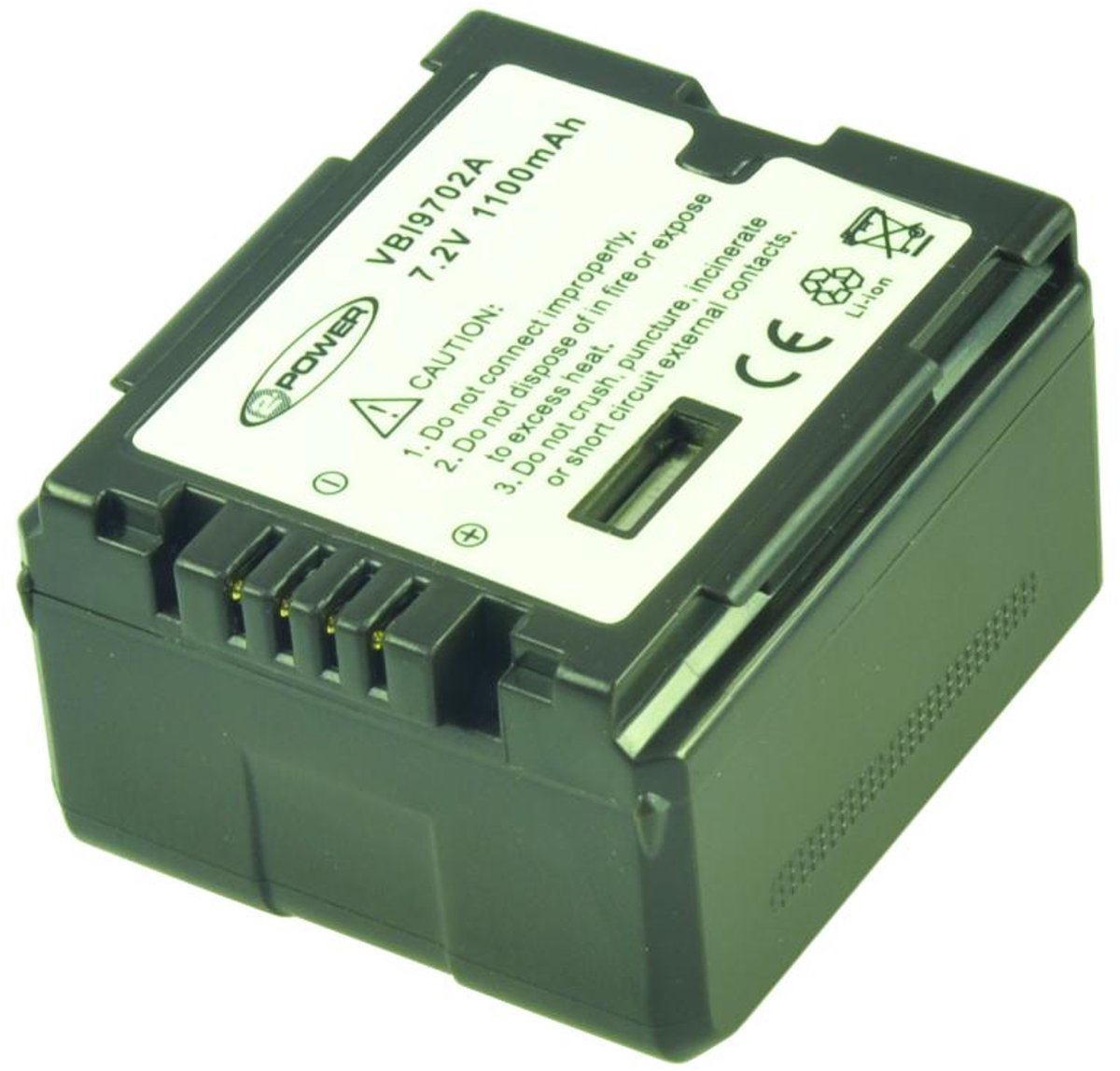 2-Power VBI9702A oplaadbare batterij/accu Lithium-Ion (Li-Ion) 1100 mAh 7,2 V