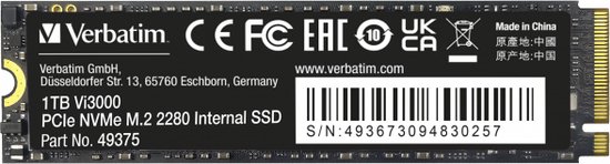 Verbatim Vi7000 M.2 4 To PCI Express 4.0 NVMe