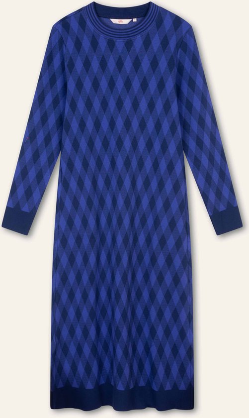 Dazzling jersey dress long sleeves 55 Edison block Eclipse Blue: S