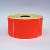 Autocollants Blanco op rol 1000 exemplaires. 70x100mm rouge