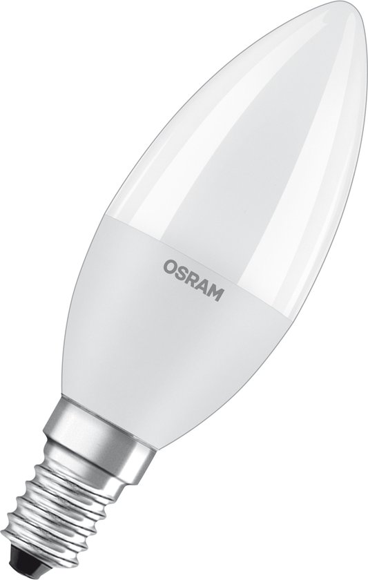 OSRAM 4058075428546 LED-lamp Energielabel F (A - G) E14 Kaars 7.5 W = 60 W Warmwit (Ø x l) 39 mm x 115 mm 1 stuk(s)