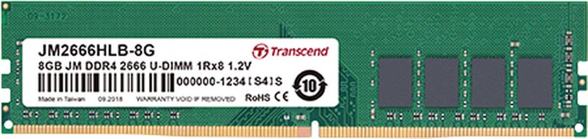 Transcend JM2666HLB-16G geheugenmodule 16 GB DDR4 2666 MHz