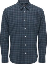 ONLY & SONS ONSBEN LIFE SLIM FLANNEL CHECK LS SHIRT Heren Overhemd - Maat S