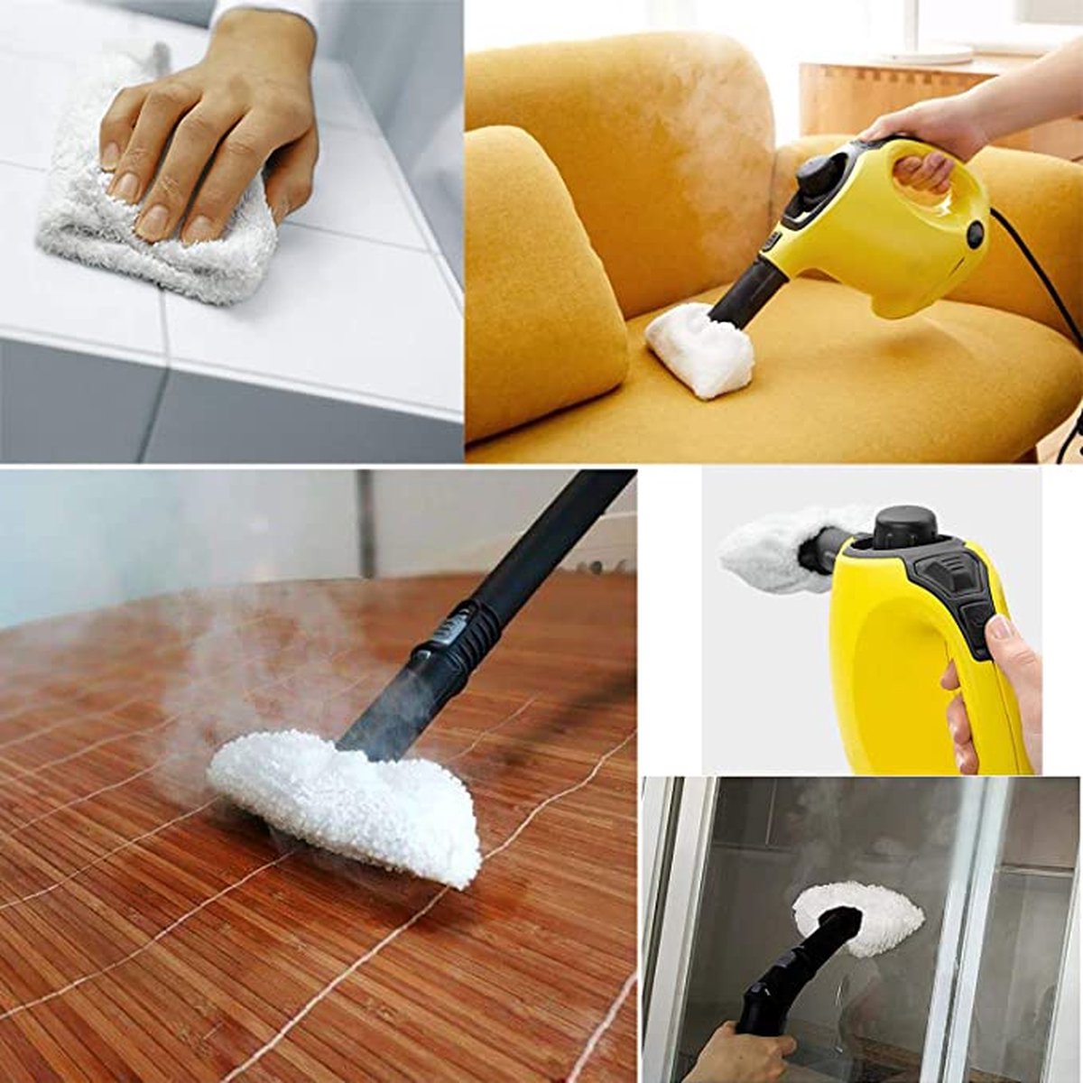 RedPine Wasbare Microvezeldoeken Overtrekken geschikt voor Karcher Easyfix SC2, SC3, SC4, SC5 Stoomreiniger handsproeier doeken vervanging – foto 4