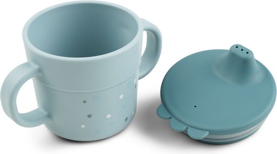 Done By Deer Foodie Spout Cup Happy Dots Blue van Done by Deer — afbeelding 4