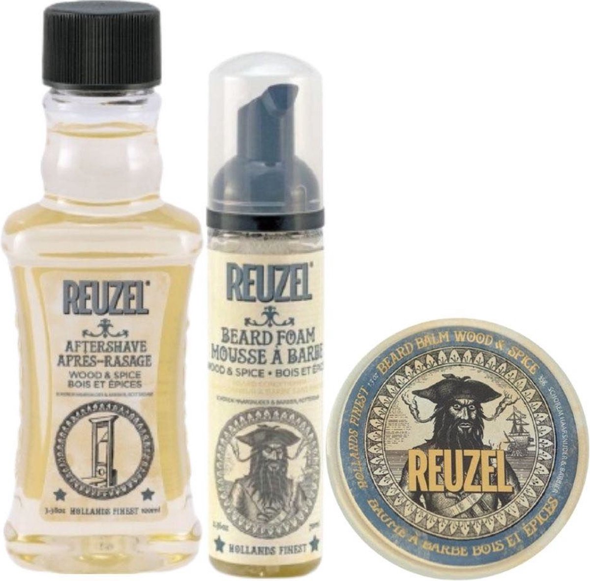 Reuzel - Wood & Spice Set - 100ml+70ml+35gr.
