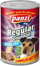 Panzi Regular - Hondenvoer - Blikvoer - Natvoer hond - Adult - Gevogelte - 10 x 415g