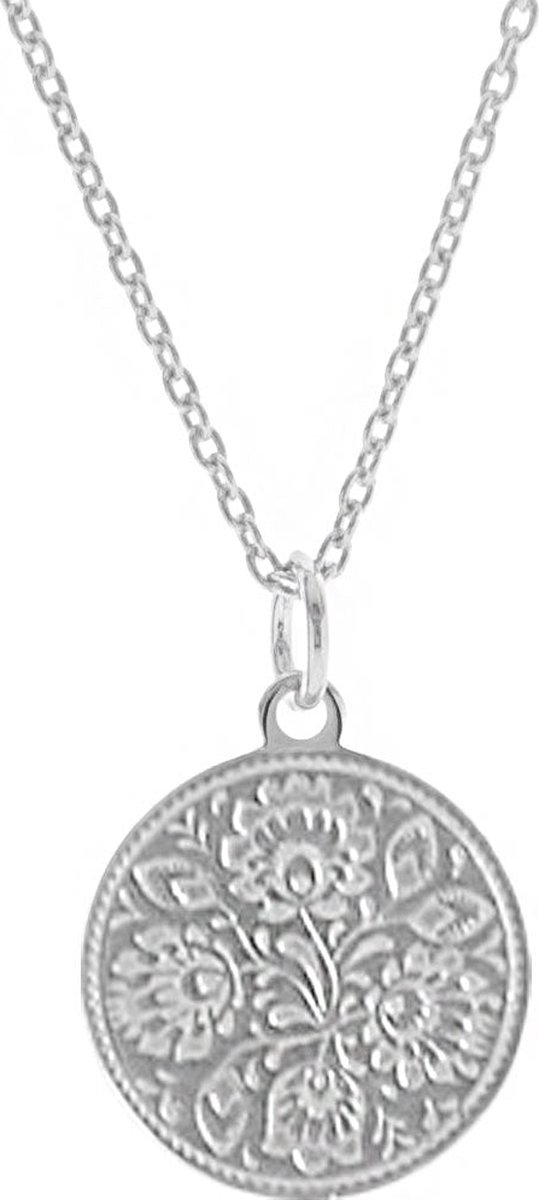 Ketting munt botanisch | 925 sterling zilver | 50 cm | Halsketting Dames Sterling Zilver | Cadeau Vrouw