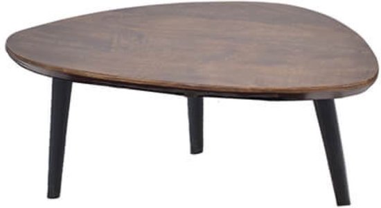 Table basse - table en noyer - 3 pieds - plateau brillant - by Mooss - largeur 80cm