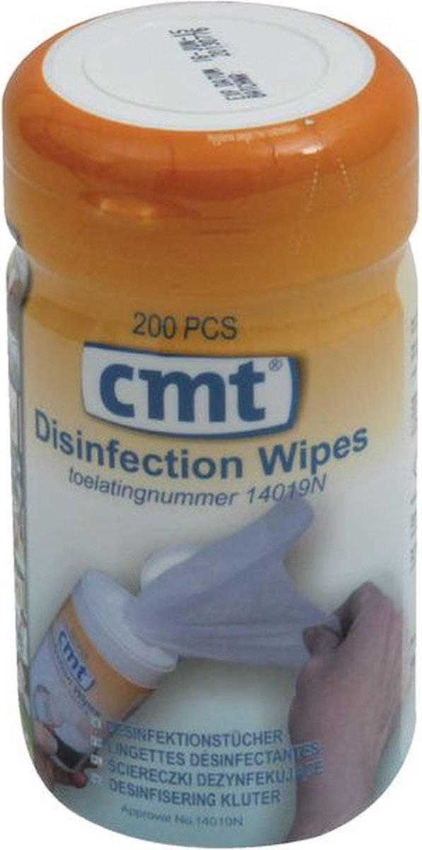Desinfectiedoekjes CMT pot à 200 stuks