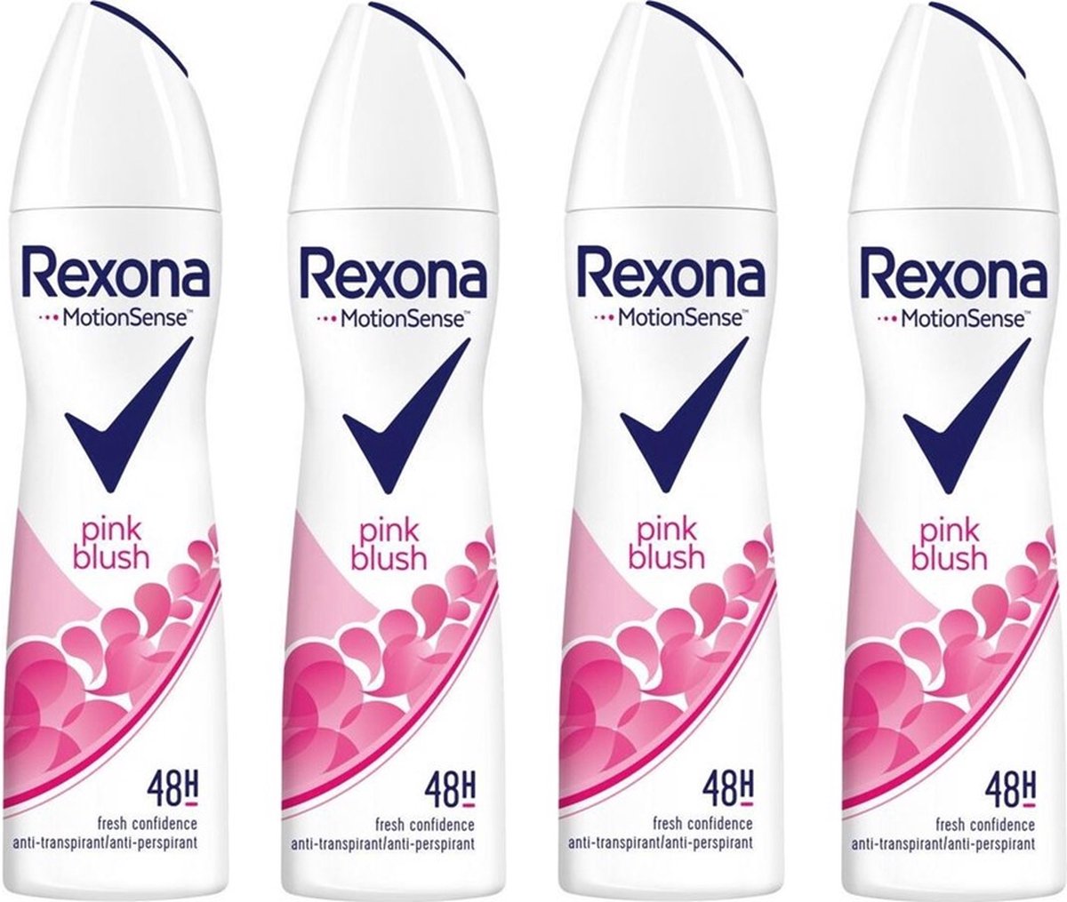 Goedkoopste Rexona Deo Spray Pink Blush - 4 x 150 ml