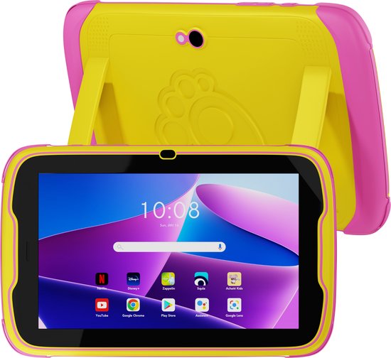 Achaté Kindertablet - 100% Kidsproof - Instelbare Schermtijd - Android 13 en 4GB RAM - Roze