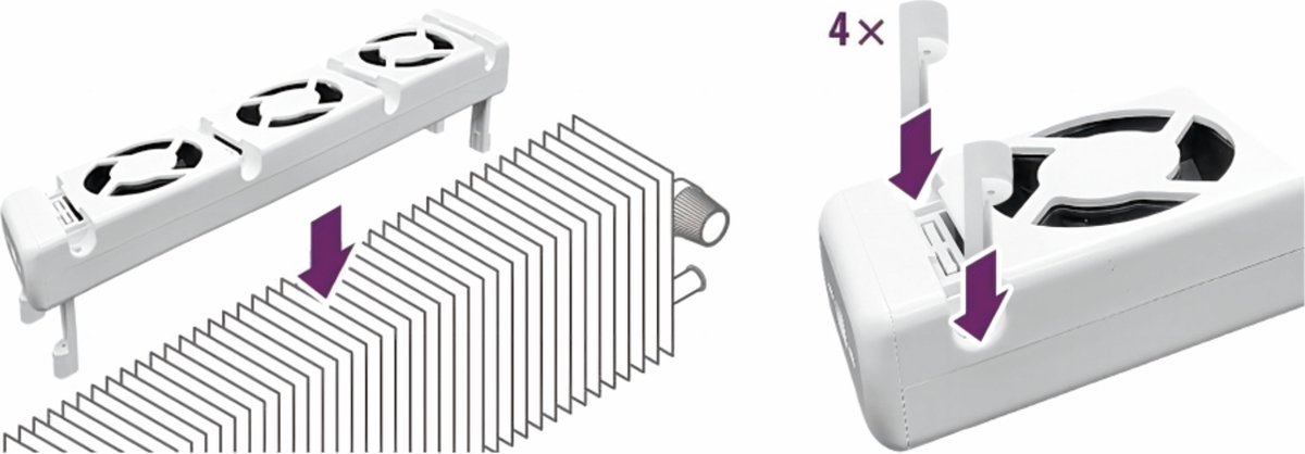 Radiator ventilator Single Set- Verwarming ventilatie - Geschikt voor ...