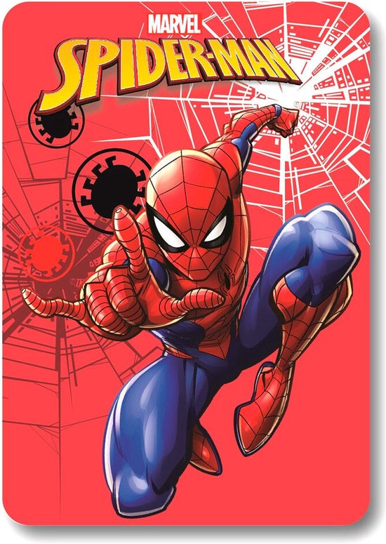 Couverture polaire Spiderman - rouge - Plaid Spider-Man - 140 x 100 cm.