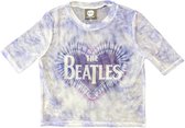 The Beatles - Heart & Drop T Logo Crop top - M - Wit/Paars