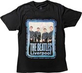 The Beatles - T-shirt Homme Pier Head Frame - L - Zwart