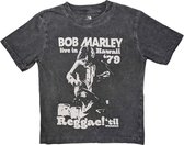 Bob Marley - Hawaii Snow Wash Kinder T-shirt - Kids tm 10 jaar - Grijs