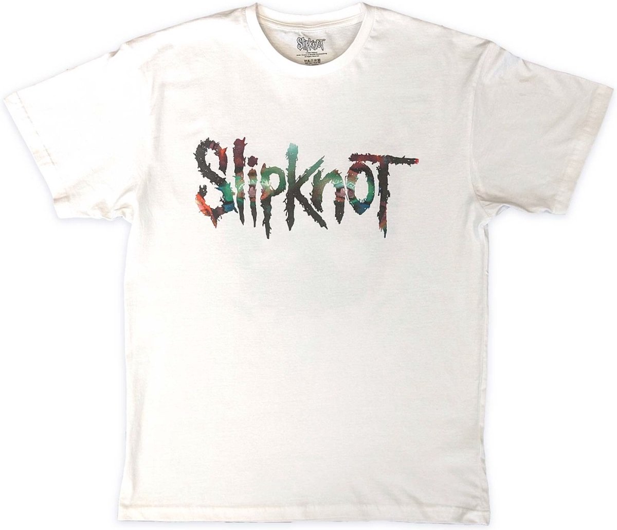 Slipknot - Adderall Faceback Heren Tshirt - XL - Wit