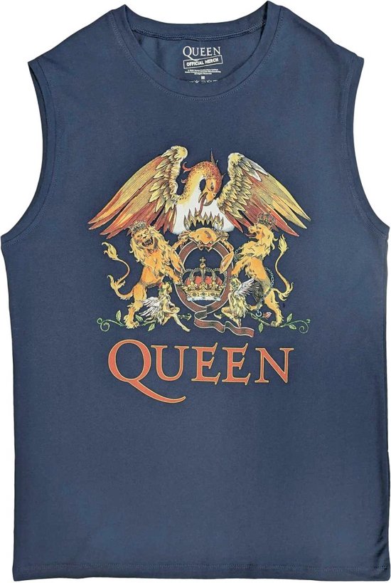 Queen - Classic Crest Tanktop - XL - Blauw