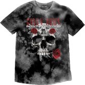 Guns N' Roses - Flower Skull Kinder T-shirt - Kids tm 2 jaar - Grijs