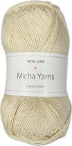 Micha Yarns - Candy à Cotton - 100% coton - 5 pelotes - 50 grammes - 170 mètres - Crème (002)
