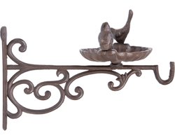 Esschert Design Wandvoederschaal met haak L