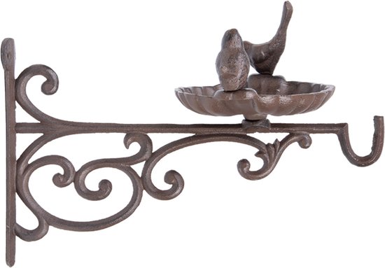 Esschert Design Wandvoederschaal met haak L
