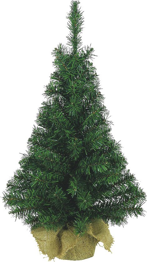 Everlands - Kerstboom - in jute zak - 75 cm