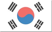 Vlag Zuid Korea 90 x 150 cm feestartikelen - Zuid Korea landen thema supporter/fan decoratie artikelen