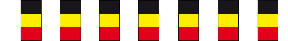 Slinger Belgie - 4 meter - papier - brandvertragend - Belgische vlag - Supporter feestartikelen - Landen decoratie/versiering
