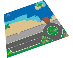 BrickMaps 32333002 - City - Beach - Wegplaat speelmat geschikt voor LEGO City - Formaat gelijk aan 3x3 bouwplaat