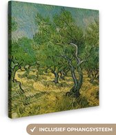 Canvas Schilderij Olijfgaard - Vincent van Gogh - 90x90 cm - Wanddecoratie