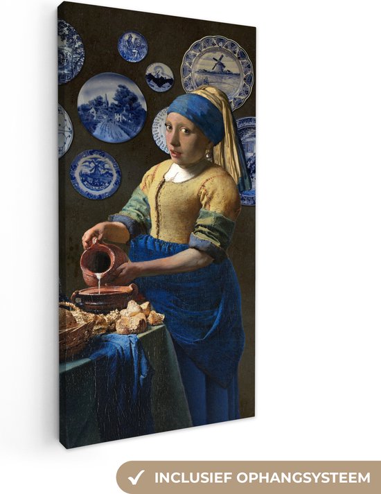 Oude Meesters Canvas - Canvas Schilderij - Melkmeisje - Meisje met de parel - Vermeer