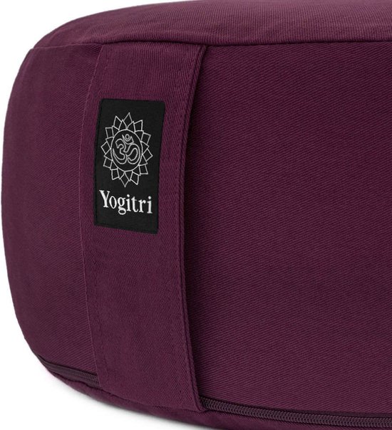 Yogitri Meditatiekussen ECO Raja rond - Purperviolet van Yogitri — afbeelding 3
