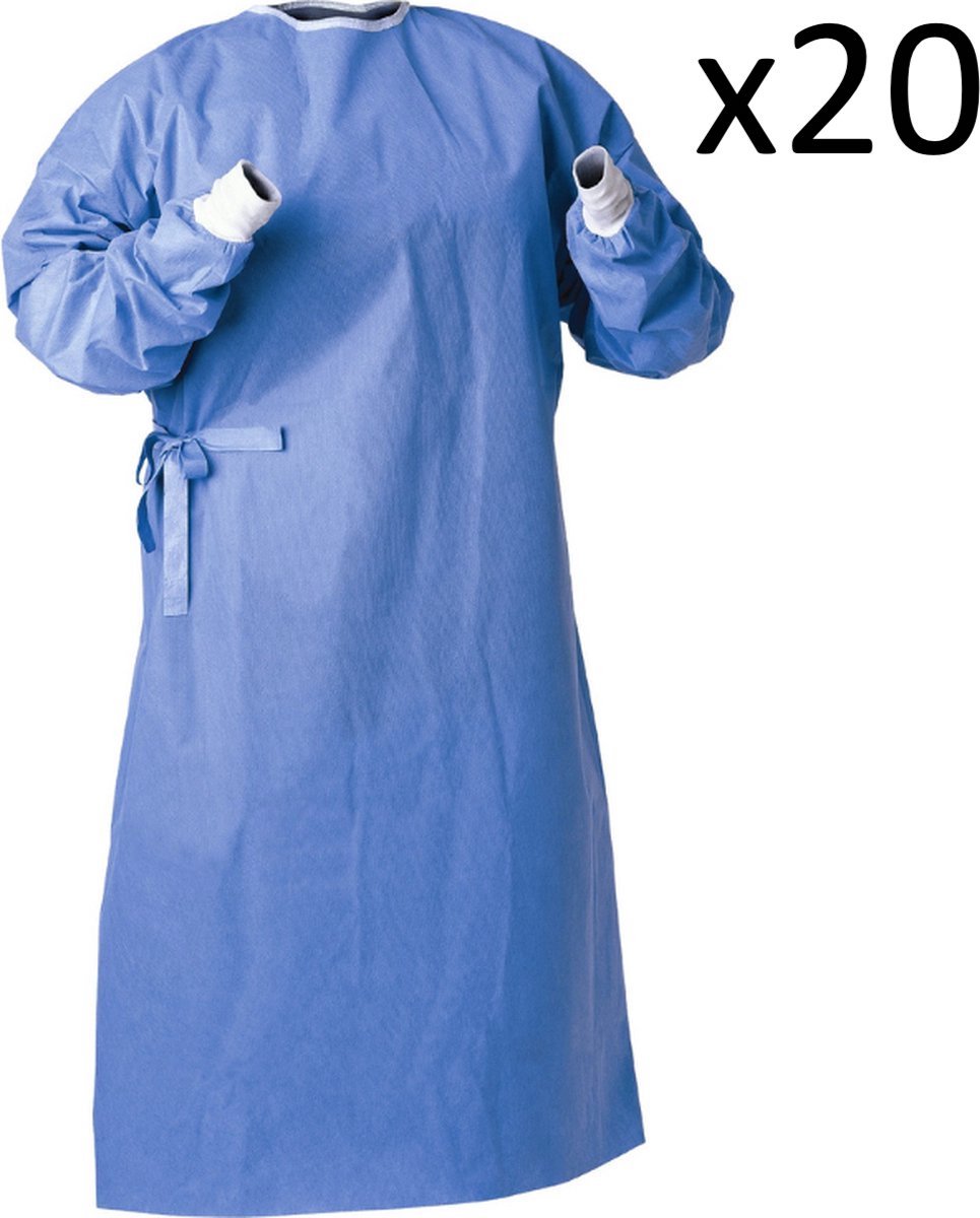 Wegwerp Laboratoriumjas - Labjas - Isolatiejas - Medische wegwerpkleding - 20 stuks - One size