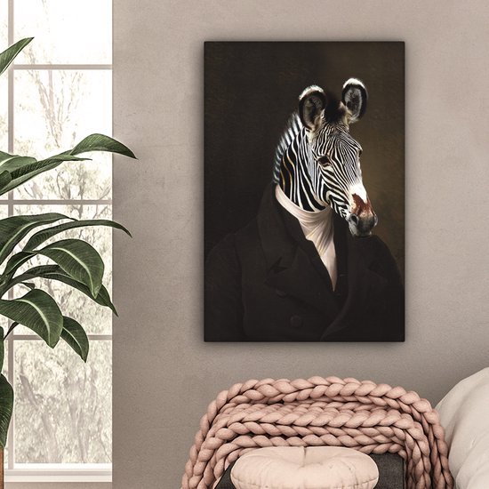 Décoré de zèbre sur smoking 60x90 cm - Tirage photo sur toile (Décoration murale salon / chambre)