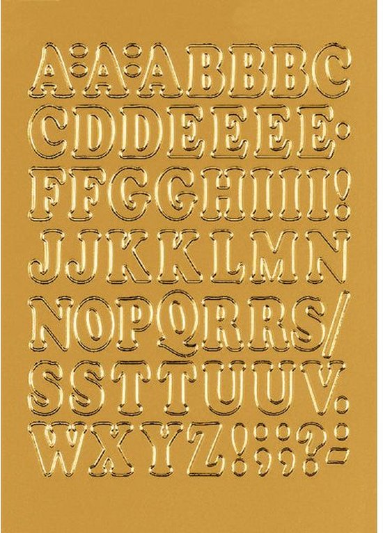 Etiket herma 4183 12mm letters a-z goudfolie 50st | Blister a 1 vel | 10 stuks