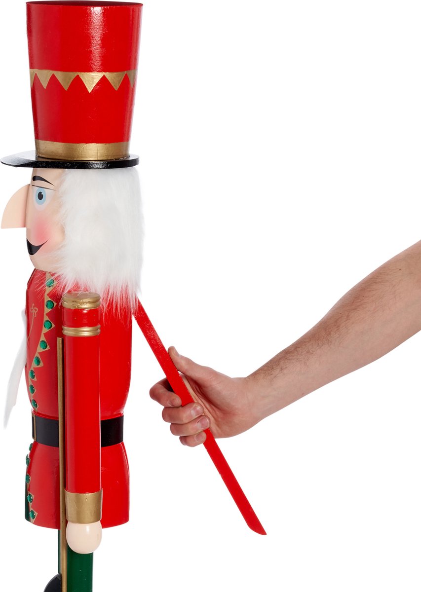 THE TWIDDLERS XXL Kerst Notenkraker Soldaat Decoratie, 120cm