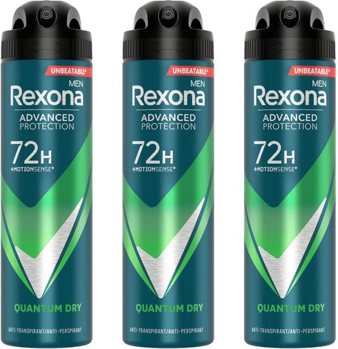Goedkoopste Rexona Men - Deodorant - Spray - Quantum Dry - 150ml x 3
