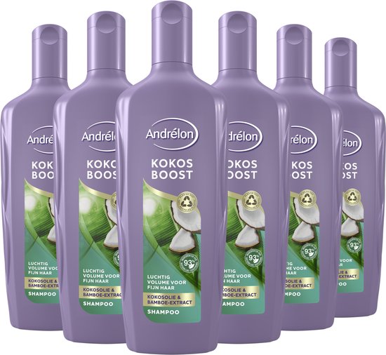 Andrélon Kokos Boost - 6 x 300 ml - Voordeelverpakking - Andrélon
