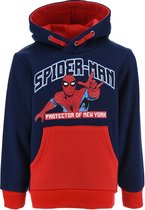 Spiderman - Marvel - Hoodie - Sweater met kap - Blauw rood. Maat 104 cm / 4 jaar