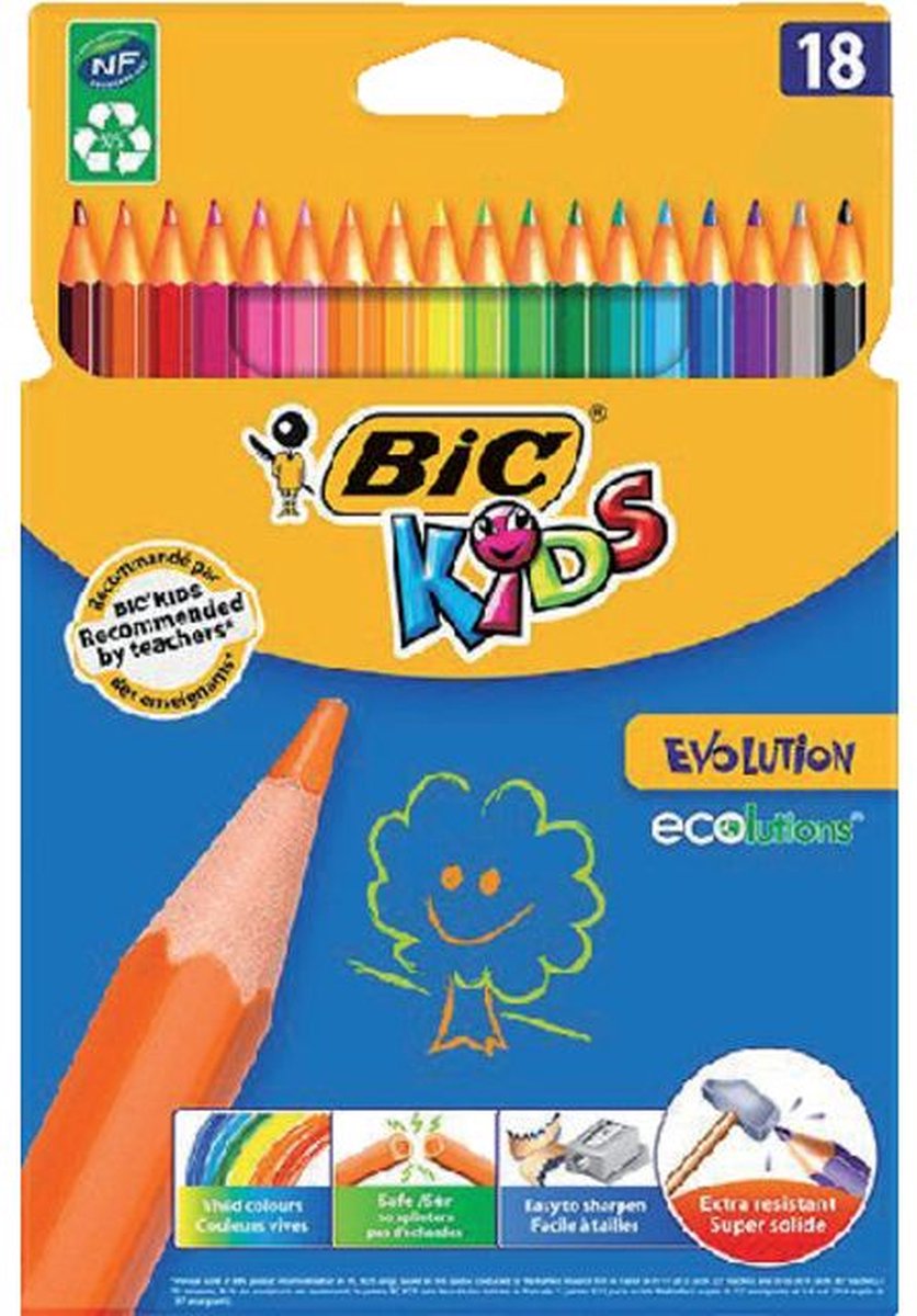 Kleurpotlood bickids evolution ecolutions ass | 24 stuks