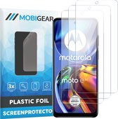 Mobigear Screenprotector geschikt voor Motorola Moto E32 | Mobigear Screenprotector Folie - Case Friendly (3-Pack)