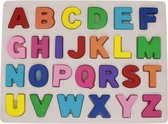 Houten alfabet puzzel ABC letters - educatief speelgoed voor peuters/kinderen om het alfabet te leren - 0-24 maanden