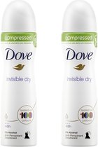 Dove Deo Spray Compressed - Invisible Dry - 2 x 75 ml