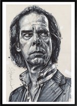 Nick Cave print 51x71 cm *ingelijst & gesigneerd
