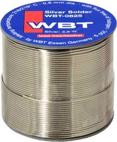 WBT 0825 | Zilver soldeer voor audiokabels | Loodvrij | Spoel 250 gram | 0,8 mm | 3,8% zilver