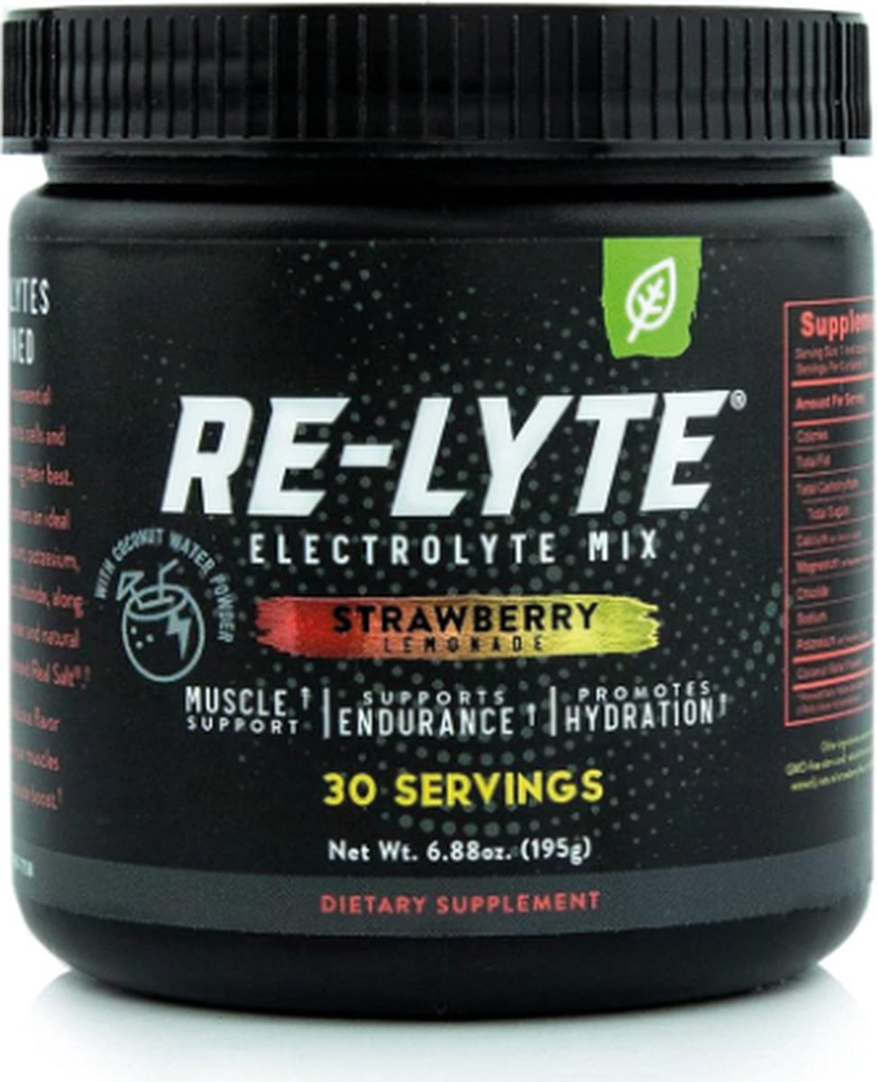 Goedkoopste Re-Lyte | Electrolyte Drink Mix | Strawberry Lemonade 195g | 1 x 195 gram