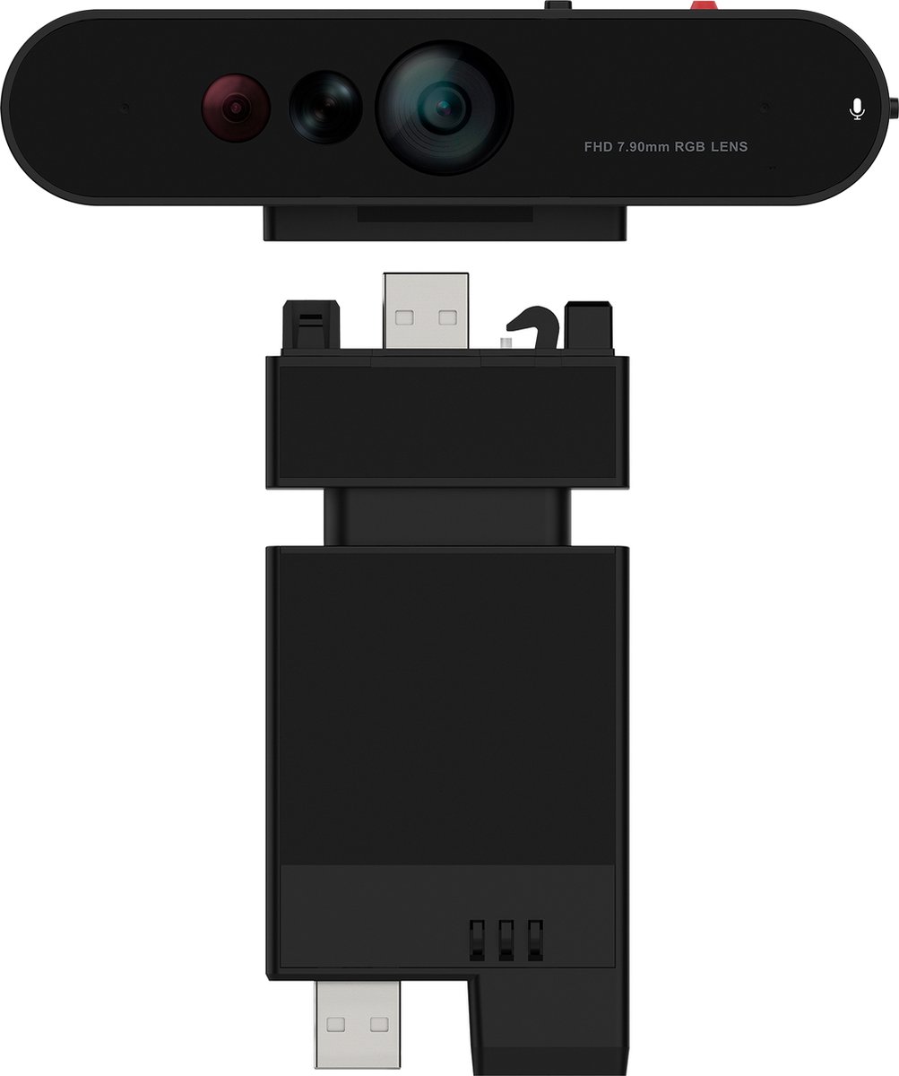 Lenovo ThinkVision MC60 (S) webcam 1920 x 1080 Pixels USB 2.0 Zwart