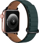 Siliconen bandje - geschikt voor Apple Watch Series 1/2/3/4/5/6/7/8/9/SE/SE 2 met case size 38 mm / 40 mm / 41 mm - groen/bruin